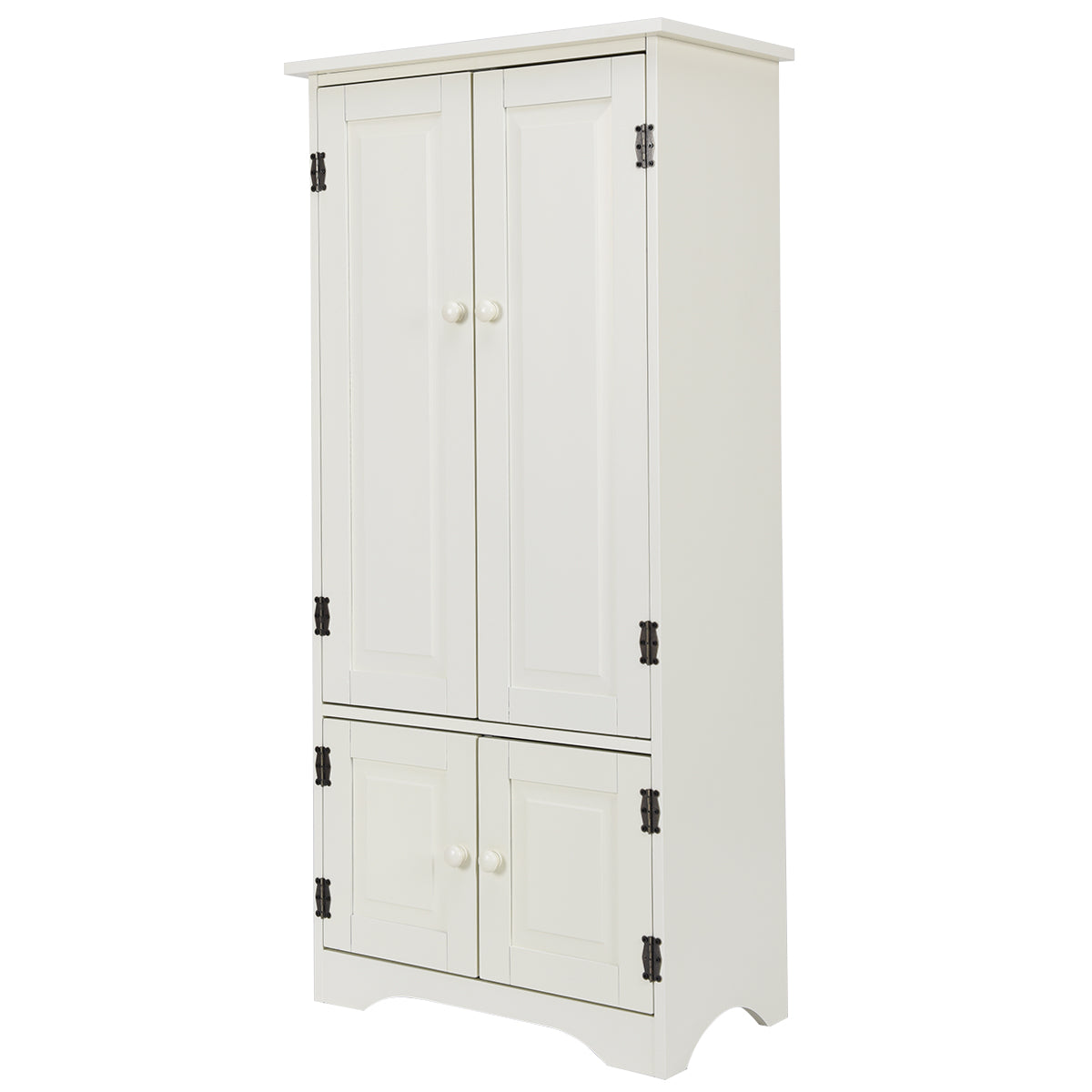 Badezimmer Unterschrank, Highboard Hochschrank, Kommode mit Verstellbaren Ablageboden, Badezimmerschrank Schmal, Costway, 5