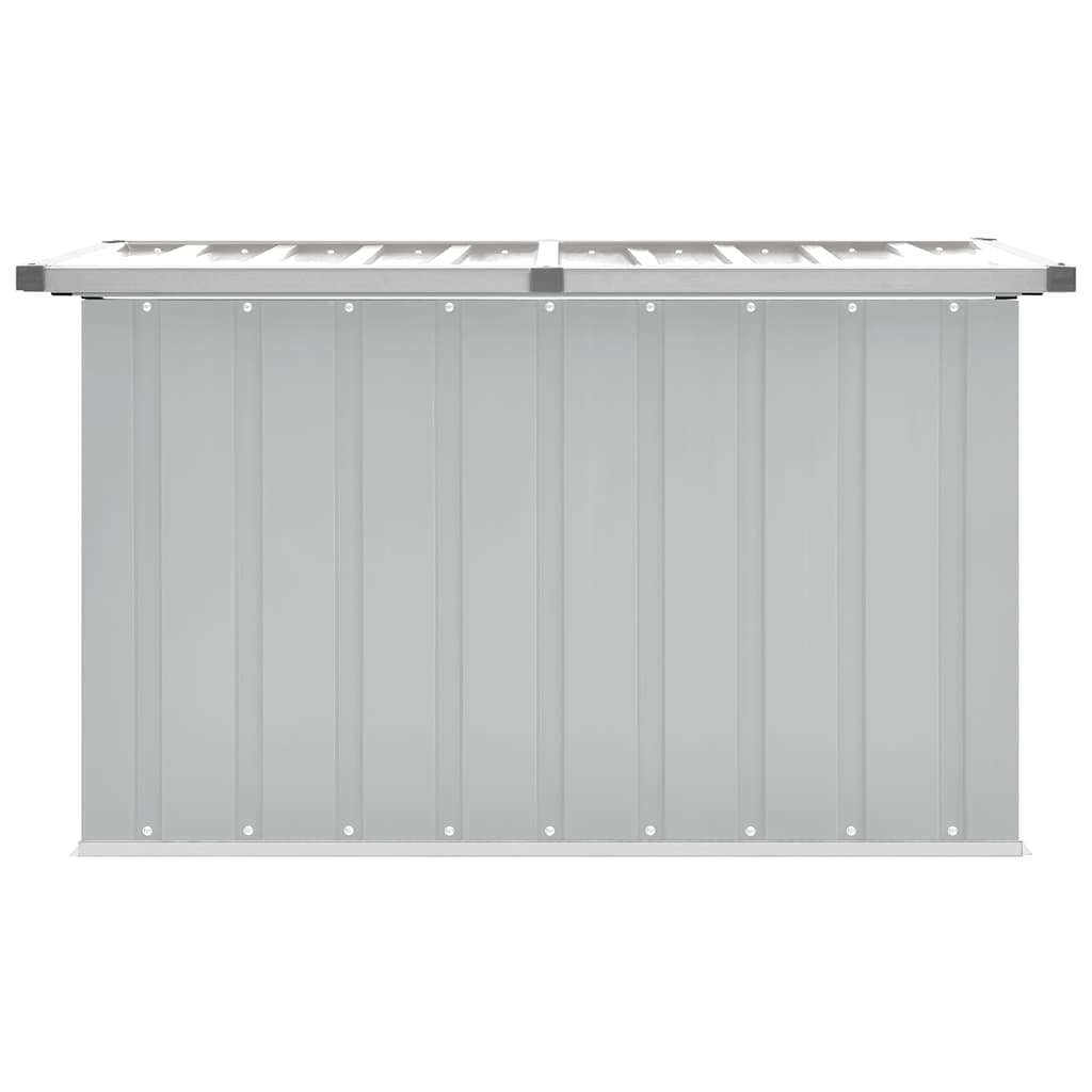 Gartenbox Metall, Gartenbox xxl, 109 x 67 x 65 cm, Aufbewahrungsbox garten, Werkzeugkasten, Verzinktem Stahl, Grau, vidaXL, 2