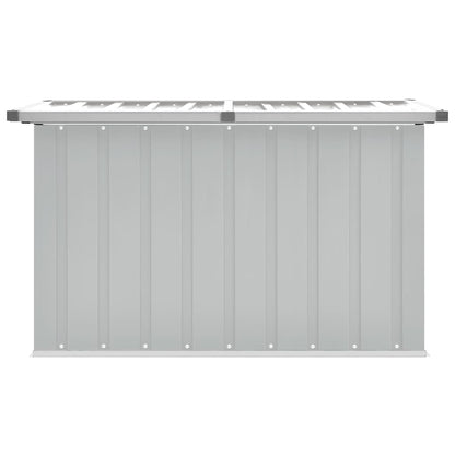 Gartenbox Metall, Gartenbox xxl, 109 x 67 x 65 cm, Aufbewahrungsbox garten, Werkzeugkasten, Verzinktem Stahl, Grau, vidaXL, 2