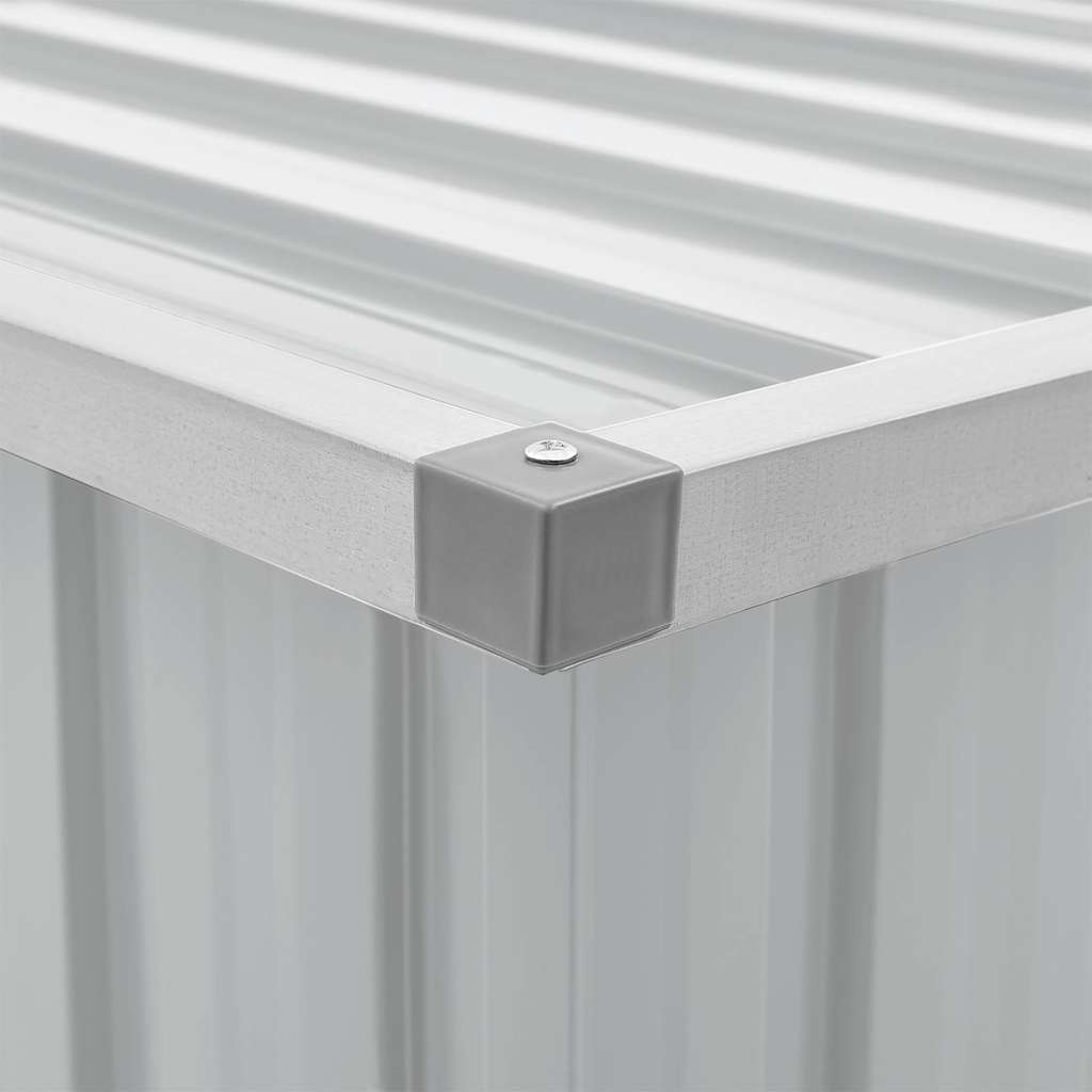 Gartenbox Metall, Gartenbox xxl, 149x99x93 cm, Aufbewahrungsbox garten, Werkzeugkasten, Verzinktem Stahl, Grau, vidaXL, 5