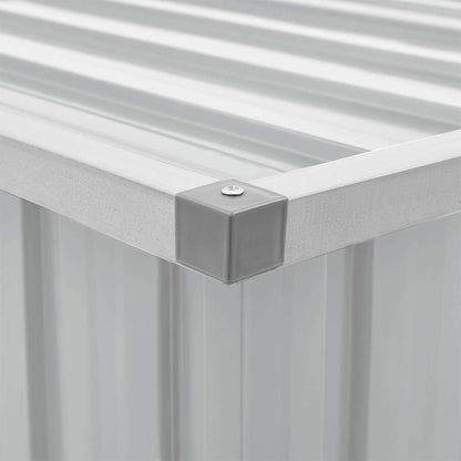 Gartenbox Metall, Gartenbox xxl, 149x99x93 cm, Aufbewahrungsbox garten, Werkzeugkasten, Verzinktem Stahl, Grau, vidaXL, 5