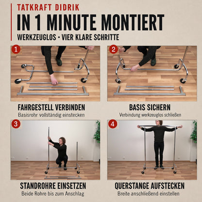 kleiderständer, kleiderstange auf rollen, kleiderständer stabil, schwerlast kleiderständer, Tatkraft Didrik, kleiderständer kaufen,  shem