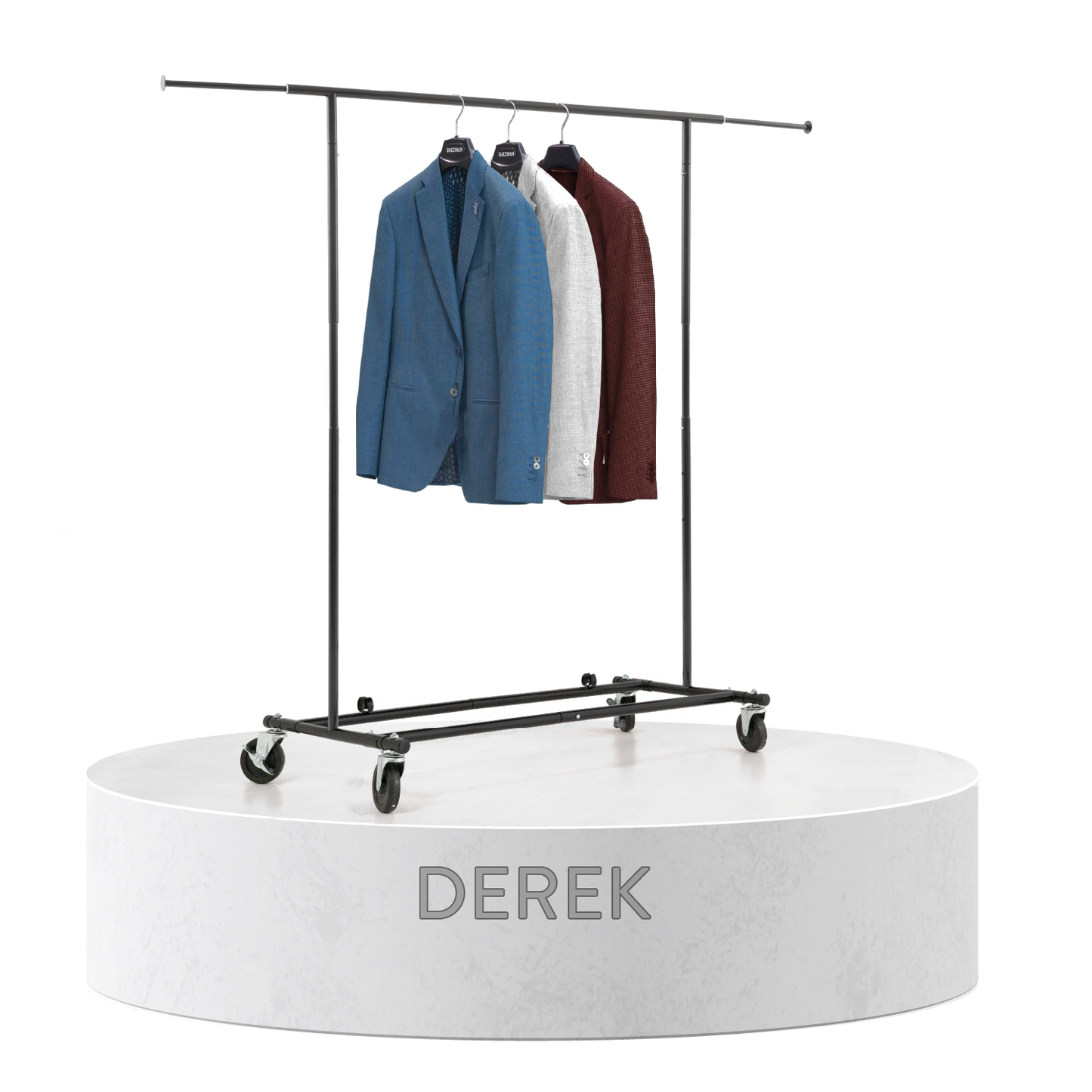 kleiderständer stabil, kleiderständer auf rollen, kleiderständer metall, kleiderständer schwarz, Tatkraft Derek, 2