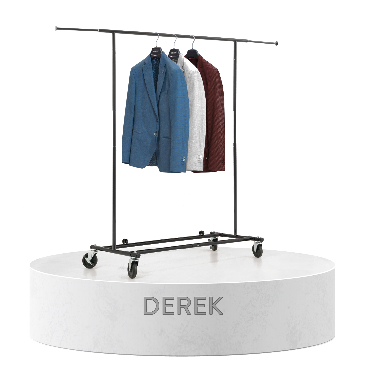 kleiderständer stabil, kleiderständer auf rollen, kleiderständer metall, kleiderständer schwarz, Tatkraft Derek, 2