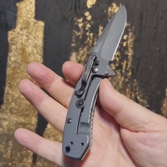 Klappmesser, EDC Messer, Stahl 8Cr13MoV mit Titan Carbo-Nitride Coating, Frame Lock, Hinderer-Design, video