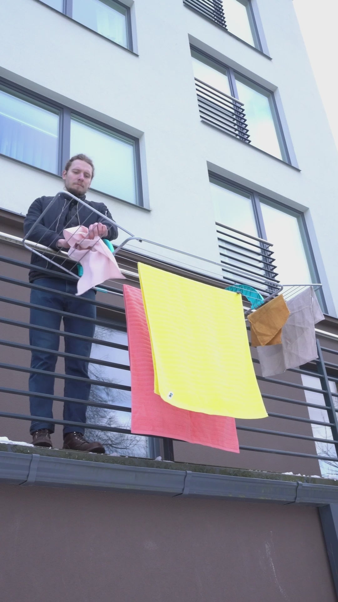 Wäscheständer Platzsparend, Wäscheständer Balkon, Made in Italy, Flügelwäschetrockner,