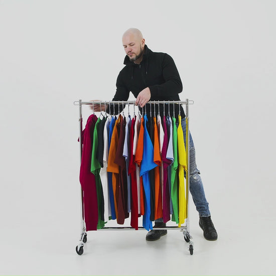 Kleiderständer, Kleiderständer Stabil, Kleiderständer auf Rädern, ausziehbare Kleiderstange, Tatkraft Urban, v