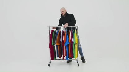 Kleiderständer, Kleiderständer Stabil, Kleiderständer auf Rädern, ausziehbare Kleiderstange, Tatkraft Urban, v