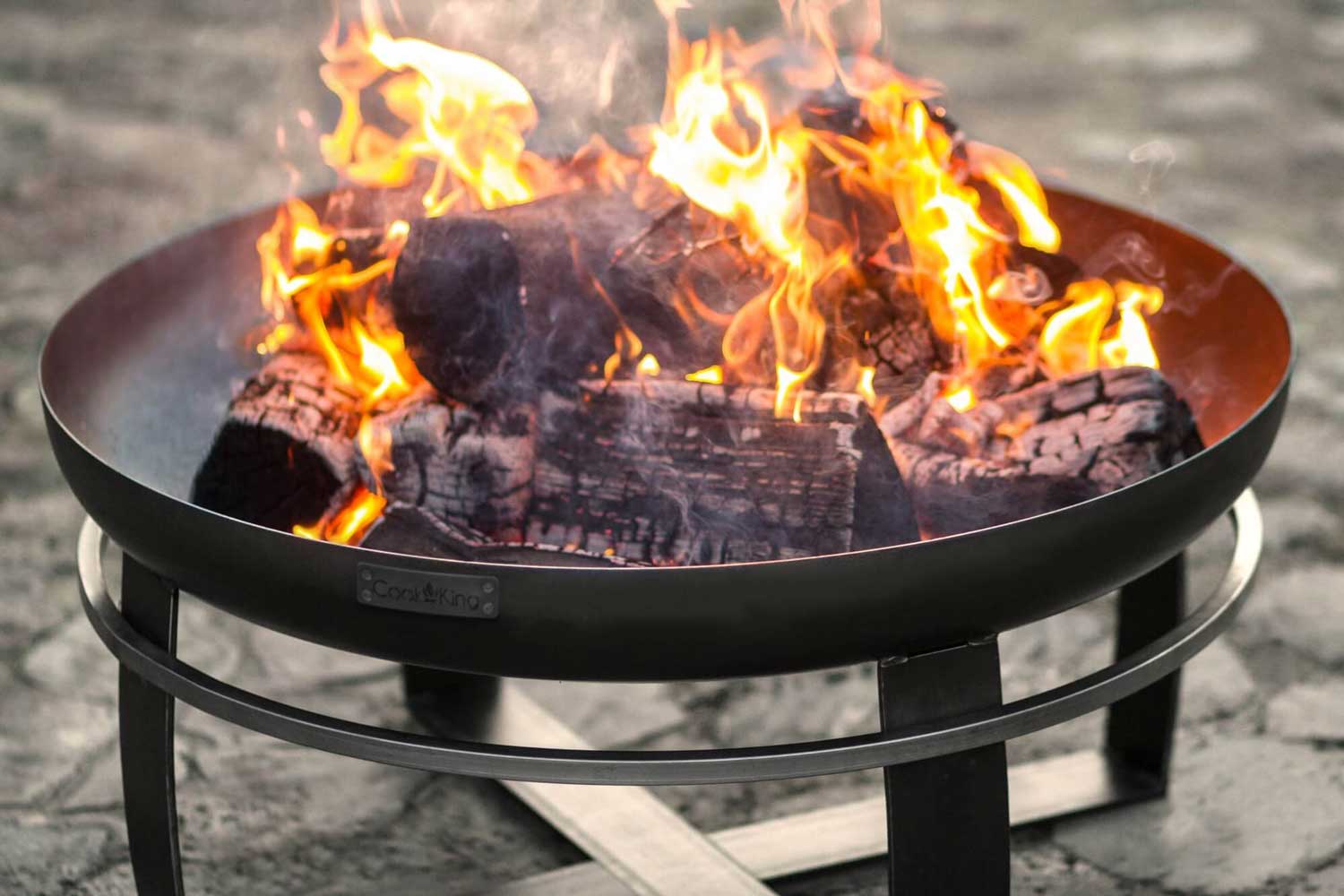 Feuerschale, Feuerschale Garten, Feuerschale 100 cm, Höhe: 36cm, aus Stahl, Cook King Viking, 4