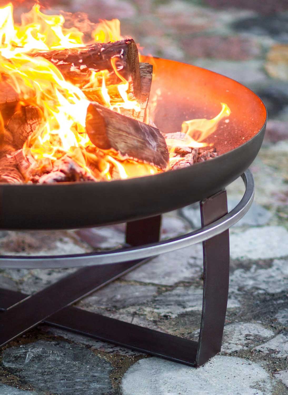 Feuerschale, Feuerschale Garten, Feuerschale 100 cm, Höhe: 36cm, aus Stahl, Cook King Viking, 5