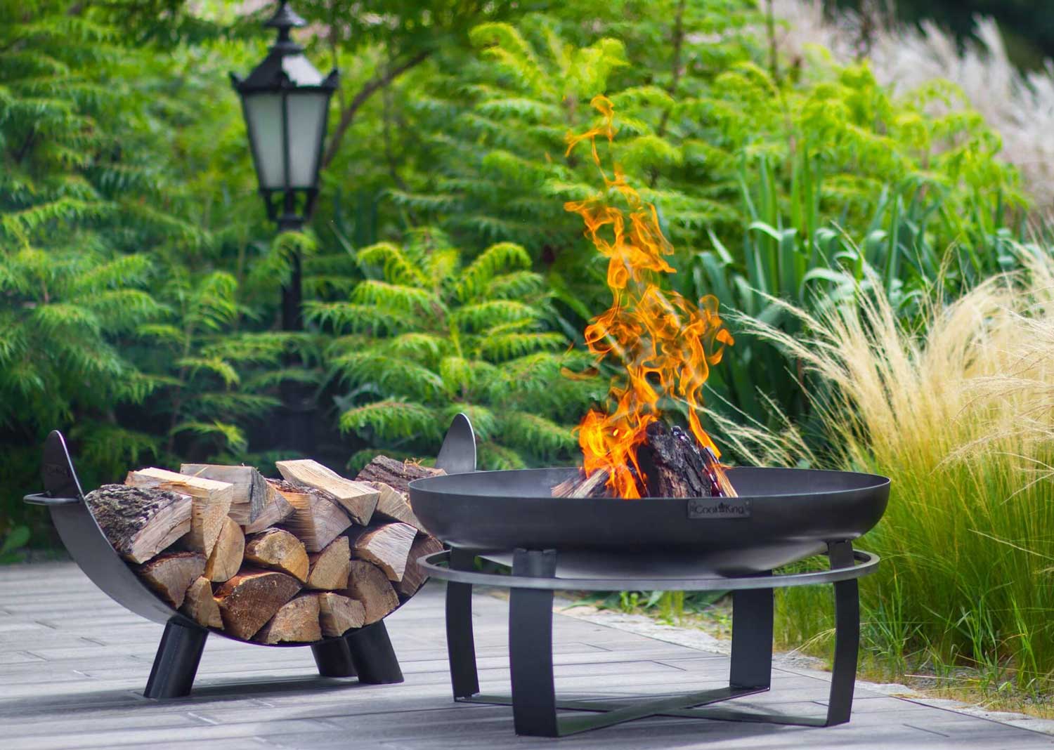 Feuerschale, Feuerschale Garten, Feuerschale 80 cm, Höhe: 36cm, aus Stahl, Cook King Viking, 11