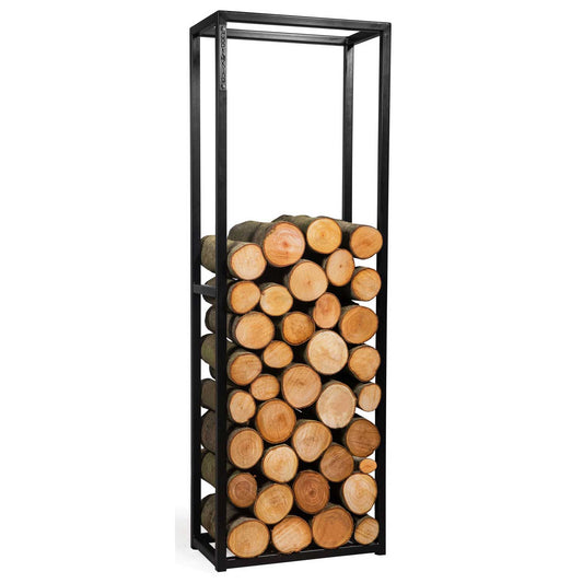 Kaminholzregal CORNEL - 150x50x20 cm, Kaminholzregal Metall, Kaminholzregal außen freistehend, Handgemachte Qualität