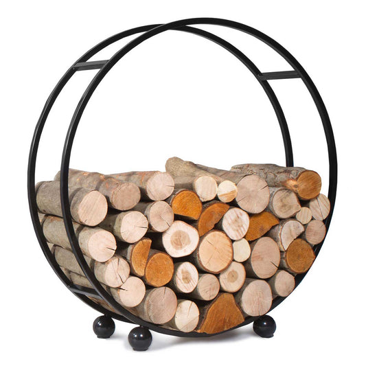 Kaminholzregal DAISY 100cm, Kaminholzregal Metall, Kaminholzregal außen freistehend, Handgemachte Qualität, 1
