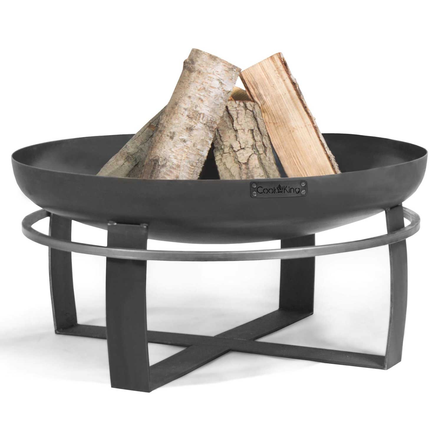 Feuerschale, Feuerschale Garten, Feuerschale 80 cm, Höhe: 36cm, aus Stahl, Cook King Viking, 6