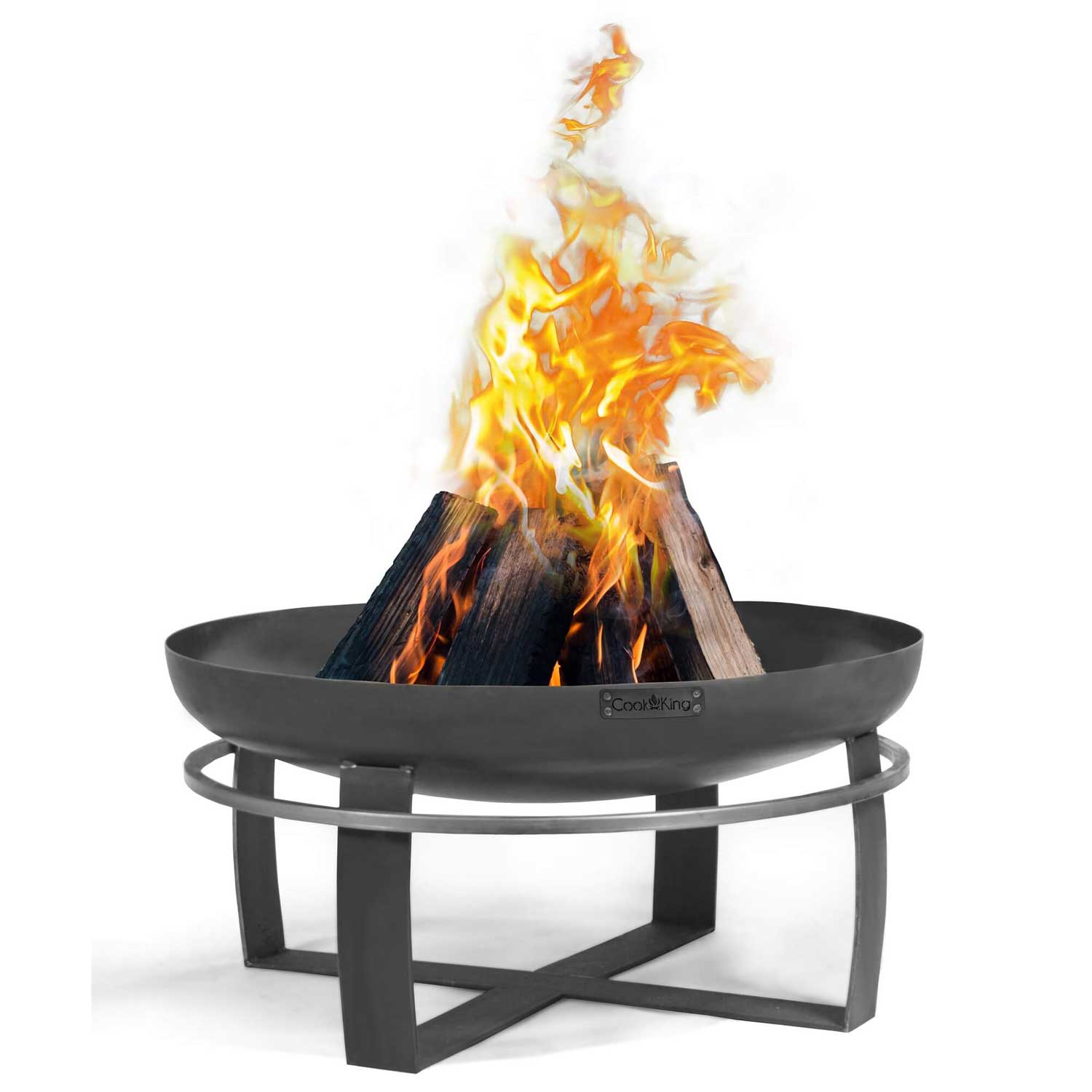 Feuerschale, Feuerschale Garten, Feuerschale 80 cm, Höhe: 36cm, aus Stahl, Cook King Viking, 14