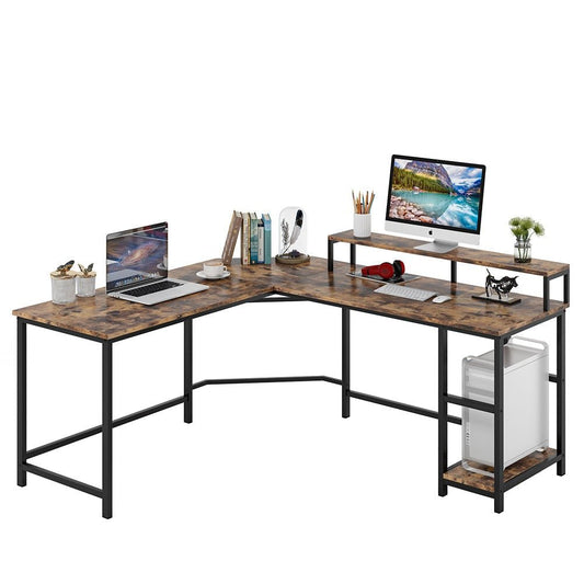 Computertisch, Schreibtisch L form, Spieltisch L-förmiger Schreibarbeitsplatz,  L Schreibtisch, schreibtisch l, Tribesigns, 1