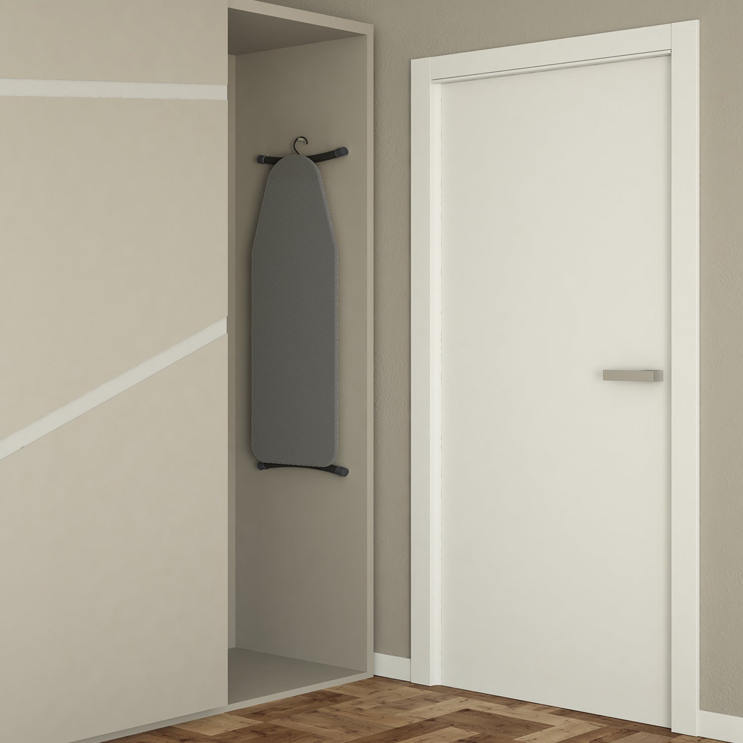 Bügelbrett, Bügelbrett Tür, 114x36 cm, Höhenverstellung bis 80 cm, Bezug aus 100 % Baumwolle, Colombo Compact, 2